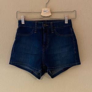 High waisted jean shorts